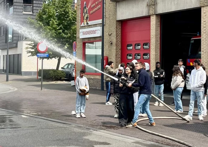bezoek brandweer Harelbeke